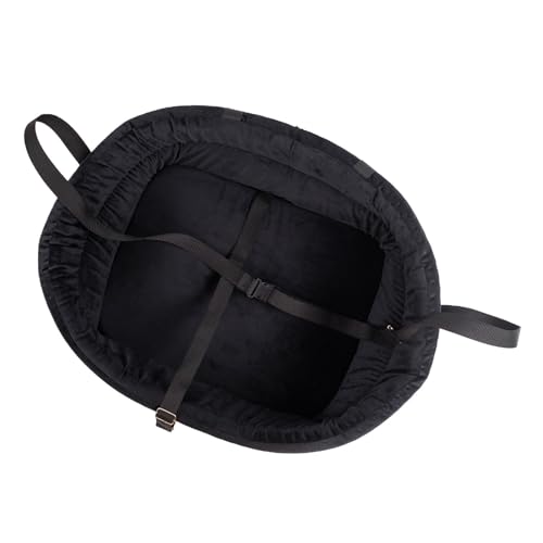 BOUTIQUE ZOO Hunde Autositz Universal Waschbar Abriebfest, Autositz Hund für Vordersitz, Beifahrersitz, Rückbank, Hundebett Hundetasche, L: 56 cm x 48 cm, Schwarz - Wildlederimitat - Velvet