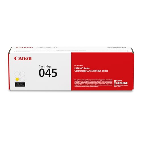 Canon Genuine 045 Yellow Toner Cartridge Compatible with LBP612Cdw, MF632Cdw, MF634Cdw - image 1
