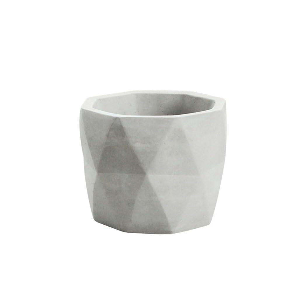 Gelasige One Color Flower Pots Beautiful And Exquisite Flower Pots, Cement Flower Pots, Multi-Functional For Planting Flowers Or Other Plants Outdoor Flower Pots(A)