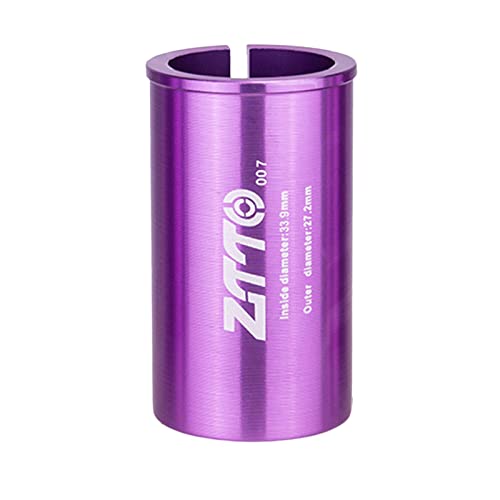 MTB バイク シートポスト シム レデューシング スリーブ 変換アダプター 33.9 〜 27.2 mm, 紫, 33.9〜27.2 mm