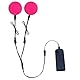 YnGia Glühende LED-Augen, EL-Panel-Licht, elektrolumineszierendes EL-Blatt, rundes Licht, schneidbares Neonblatt für Cosplay, Party, Augenmaske, Superhelden-Helm-Dekoration (Rosa, 50 mm)