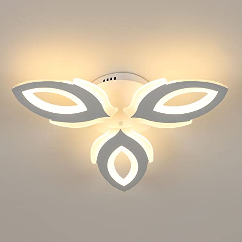 Aiskdan Plafonnier LED, 45W 3600LM Luminaire Plafonnier, Moderne Design de Pétale Lampe de Plafond LED pour Salon Chambre Restaurant balcon Couloir, Lumière Blanche 3500K
