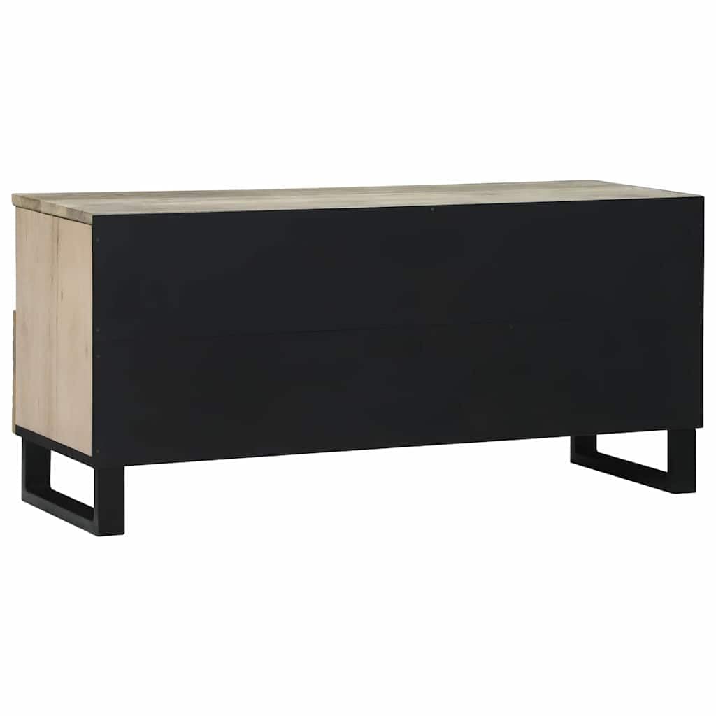 Madera ingenierada almacenamiento funcional estilo sencillo para salas | Unidad de TV 100x33x46 cm Madera de Ingeniería con Cajones y Estantes, Mueble para Sala Estancia Moderna y Compacta