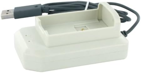 USB Battery Charging Station Dock Charger for Xbox 360 Controller, White