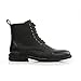 Polar Fox Wright Men's Cap-Toe Dress Boot | Fashion Ankle Boot with Side Zip in Vegan Leather | MPX806067A | in Grained Black, Size 8.5