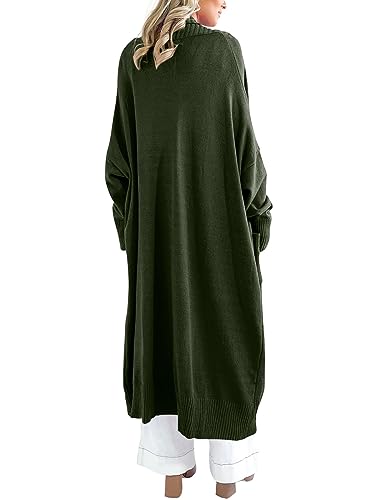 Image of Danedvi Womens Long Cardigan Sweaters 2026 Spring Chunky Knit Oversized Slouchy Open Front Warm Coats with Pockets