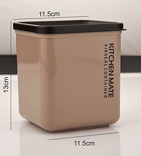 Image of Asian Plastowares - Airtight Rectangular Storage Containers | Set of 3 | 1300ml each | Storage Container for Kitchen | Ideal for dry fruits, chocolates, biscuits, namkeen, snack | BPA Free| Brown