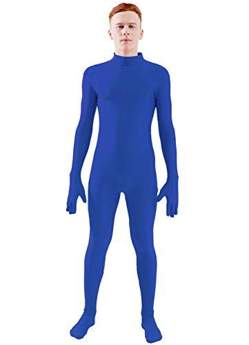 Image of Ensnovo Mens Mock Neck Full Body Unitard Spandex Zentai Suits Costumes