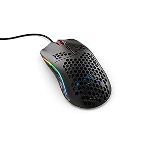 Glorious Gaming Model O- (Minus) Compact Wired Gaming Mouse – 58g Superlight Honeycomb Design, RGB, Pixart 3360 Sensor, Ambidextrous, Omron Switches – Matte Black (RENEWED)