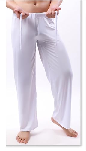 Mens Yoga Pants Low Rise Elastic Drawstring Pajama Bottoms Lounge Pants2