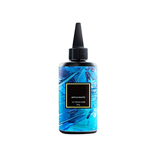 Yuvera Resina UV Duro 200 g Acrílico Ultravioleta Transparente Transparente para Resina Molde Joyería Hacer DIY Colgantes Pendientes Artesanía Cover