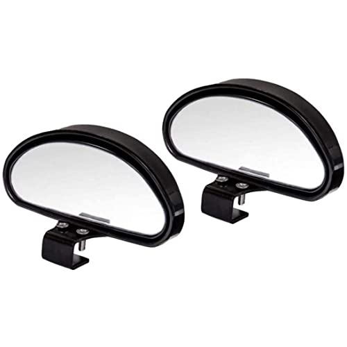 2 Pcs Adjustable Blind Spot Mirrors For Cars | Universal Wide Angle Auxiliary Mirrors For Safer Driving-877758