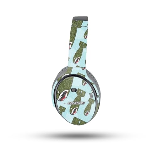 Image of MightySkins Glossy Glitter Skin Compatible with Bose QuietComfort 35 II Headphones - Bombs Away | Protective, Durable High-Gloss Glitter Finish | Easy to Apply, Remove, and Change Style