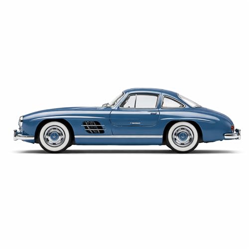 Image of Mercedes Benz 300 SL 1:24 Scale Die Cast Metal Car - Pull Back Classic Gullwing Coupe with Openable Doors & Hood, Lights & Sound, Collectible Showpiece for Kids 6+ & Car Enthusiasts
