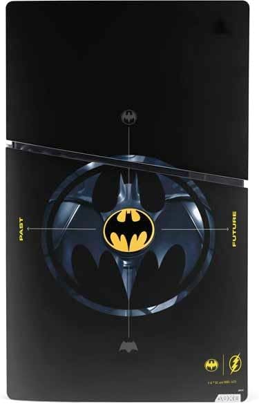 Skinit Decal Gaming Skin Compatible with PS5 Slim Digital Edition Console - Officially Licensed DC Comics The Flash Movie: Batman Multiverse Logos Design