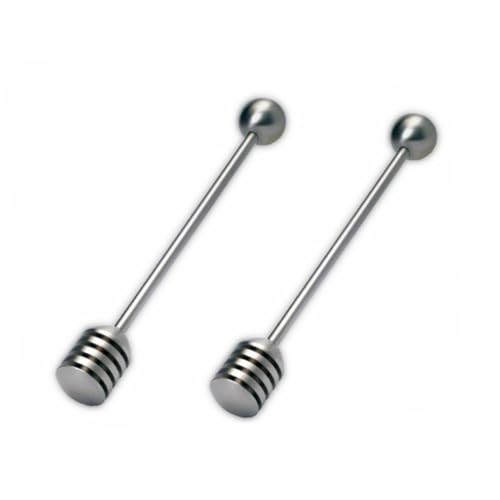 Luxshiny Honey Mixer Stick with Round Bead Stainless Steel Honey Stirrer for Syrup 304 Stirring Rod