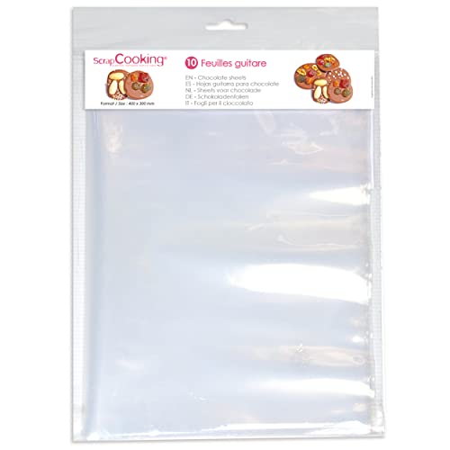 ScrapCooking Paquete con 10 Hojas de Acetato y Recetas, Multicolor, 34.2X 23.2 x 0.5 cm