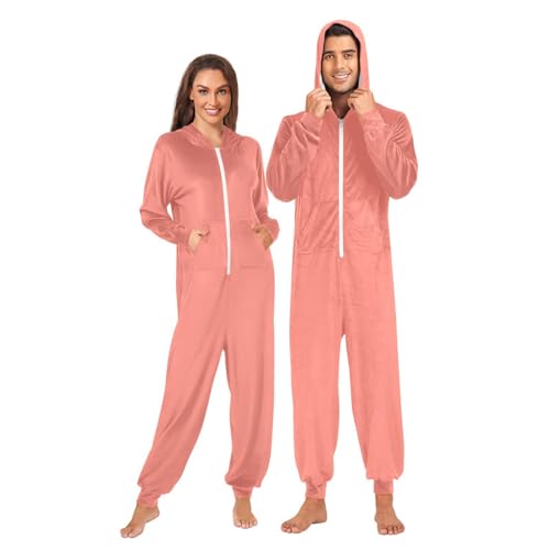 GAIGEO Vermilion Onesies Adult Pajamas, Jumpsuit Pajamas Onesie, One Piece Sleeper Adult, S-XL3