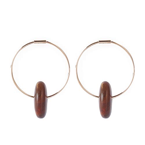 Malababa pendientes de mujer Sasha tipo aro frontal de tamao grande con forma de disco