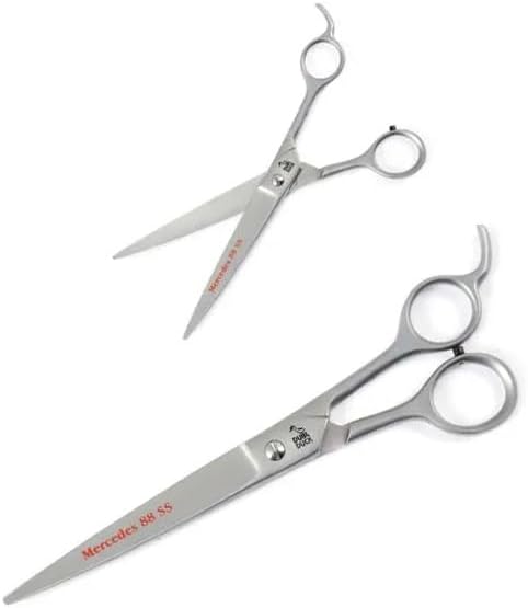 Pro Dog Grooming Shears Stainless Steel Choose Curved, Straight or Set of 3 (Curved 7.5 Inch)