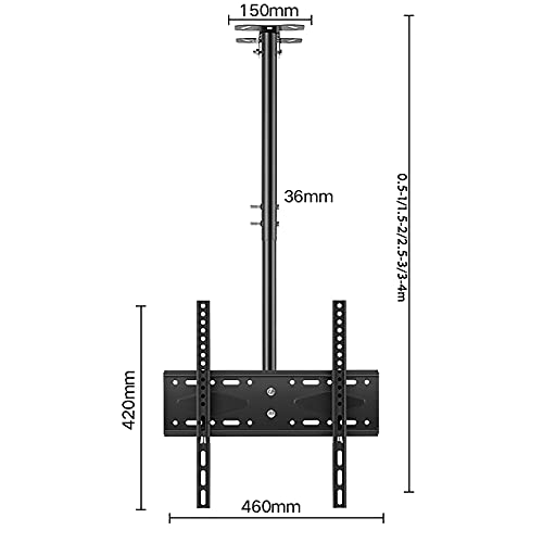 Support TV mural inclinable pivotant noir pour écran 26-55 pouces