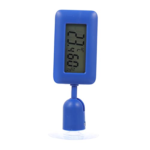 HOUDERCO Digital Reptile Thermometer with Rotating Suction Cup Compact Temperature Humidity for Reptile Boxes Safe Easy to Install Space Saving Design