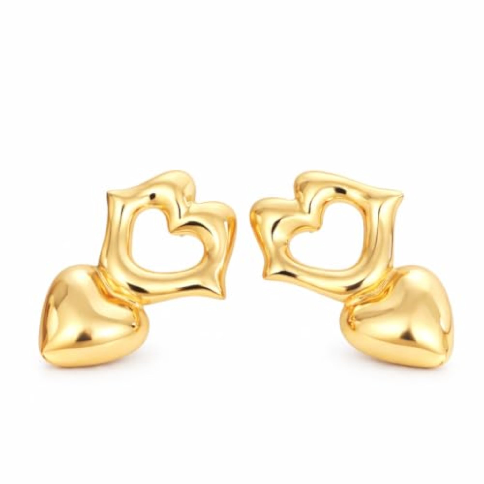 Eterna Love Link Earrings, 18K Gold Plated, Hypoallergenic