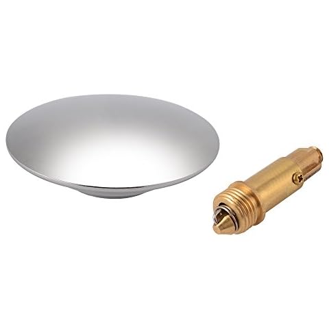 Basin Sink Click Pop Up Screw Bathroom Sink Drain Plug 66 mm Polished Brass Chrome with Pop Up Click Clack Plug Bolt for Bathroom Vanity Sink Cover