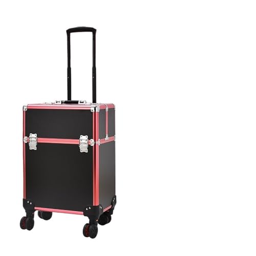 Valise de maquillage à roulettes contre le désordre des produits de beauté