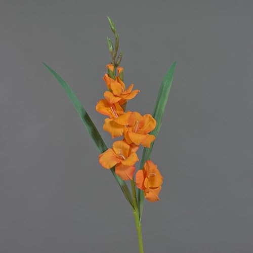 artplants.de Faux glaieul, Orange, 85cm, Ø 3-10cm - Fleur Artificielle/Fleur synthétique