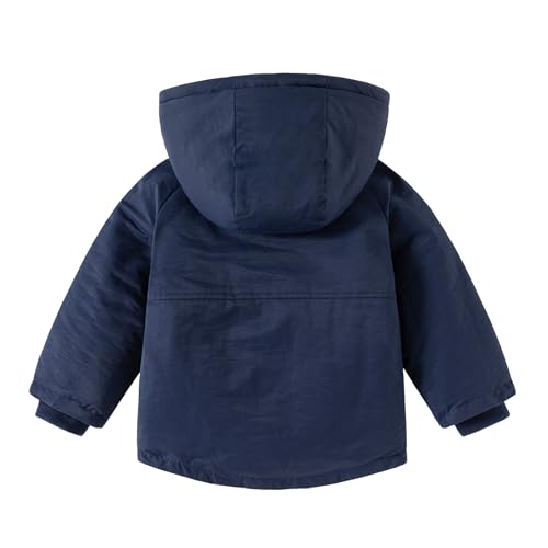 DINGDONG'S CLOSET Kid Boy Winter Coats Hooded Puffer Jacket Parka Fleece Thicken Outwear2