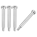 MECCANIXITY 4 Pcs 304 Stainless Steel Shoulder Bolt 8mm Shoulder Dia 60mm Shoulder Length M6x1 Thread Hex Socket Shoulder Bolts for Hydraulic Injection Molding Machinery Industries