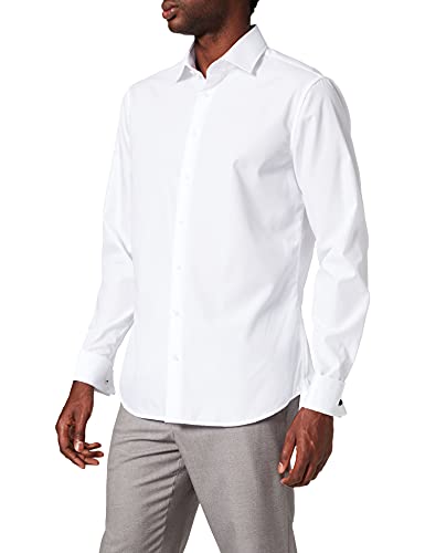 Seidensticker Kent Uma SR Chemise Formelle, Blanc-Weiß (weiß 01), FR : 40 (Taille Fabricant : Medium) Homme
