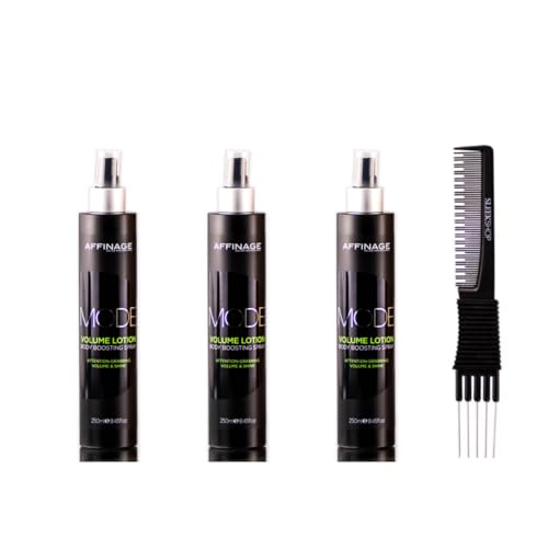 yper Affinage Mode Volume Lotion (8.45 oz) con peine para volumen Pack 3