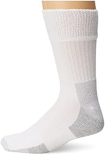 Dr. Scholl's Men's Advanced Relief Blister Guard Crew Socks, White, Shoe Size: 13-15