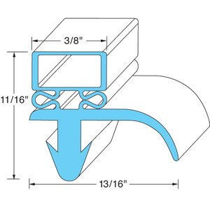 Silver King SKFSM Gasket Magnetic Door Seal - 25 3/4 x 54 1/8 Compatible with Silver King Part # 10310-04