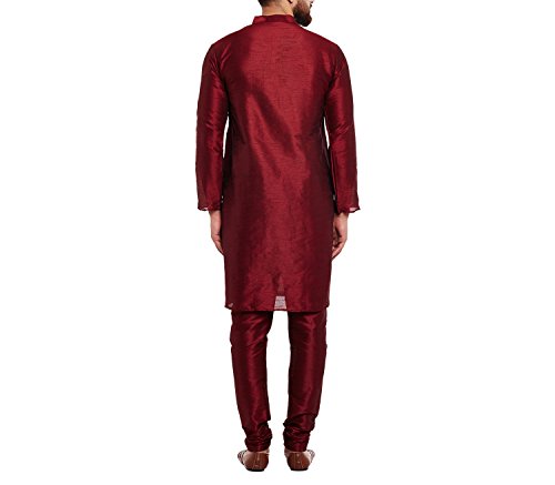 Image of SOJANYA (Since 1958 Men's Royal Blue Dupion Silk Kurta & Churidaar Pyjama