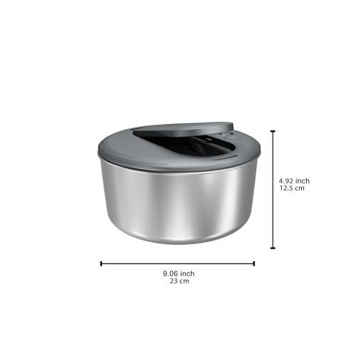 Zyliss Swift Dry Stainless Steel Salad Spinner - Fruit Cleaner & Lettuce Spinner with Push Pump - Non-Slip Bowl - Dishwasher Safe - Small by Zyliss - Image 7