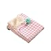 IEUDNS Pet Blanket Cat Dog Cage Cushion Fleece Multifunction Pet Crate Mat Practical Warm Bed Mat for Puppy, Pink, M