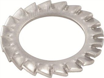 (1500pcs) DIN 6798 M15 Serrated Lock Washers, Type J A4 Stainless Steel, Ships Free in USA by Aspen Fasteners, ASSP67984150