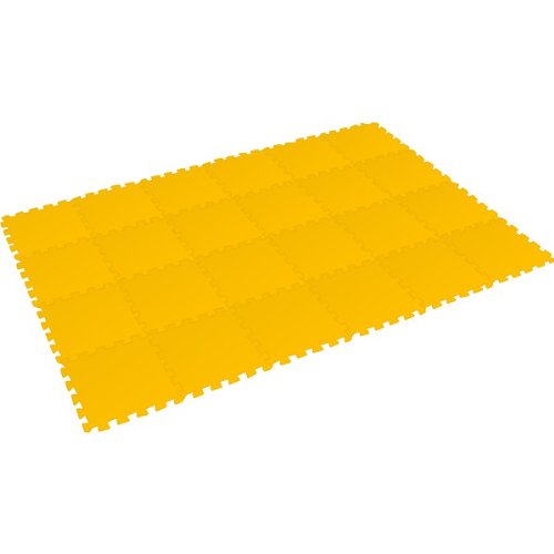 Preisvergleich Produktbild Bodenmatte Puzzlematte UNO (24 Teile), gelb einfarbig