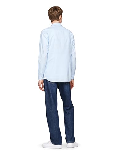 Tommy Hilfiger mens Long Sleeve Poplin Shirts in Slim Fit, Men's Button Down Shirts, Also Available in Big and Tall3
