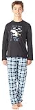 Timone Jugend Schlafanzug TI110 (GraphitKariert4 (9632301), 164)