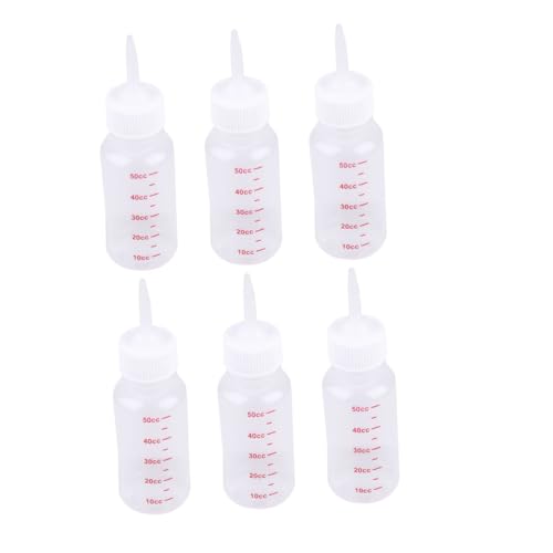 Abaodam Pet Nurser Bottles for Dog Cat 6 Pcs 50ml Mini Nursing Bottles Portable Design for Puppy Kitten Feeding