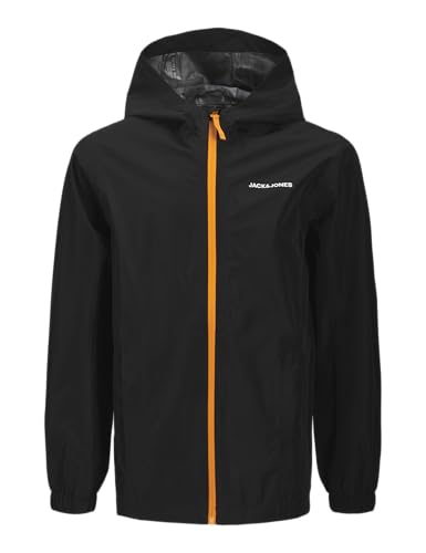 JACK & JONES JUNIOR Herren Jjeflynn Rain Jacket Sn Jnr, Black, Numeric_164 JACK & JONES JUNIOR Herren Jjeflynn Rain Jacket Sn Jnr, Black, Numeric_164