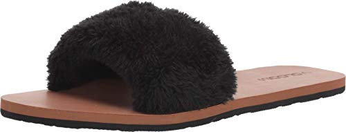 Image of Volcom Women's Simple Slide Sandals - Cushioned Synthetic Leather Strap Slides With Padded Footbed
