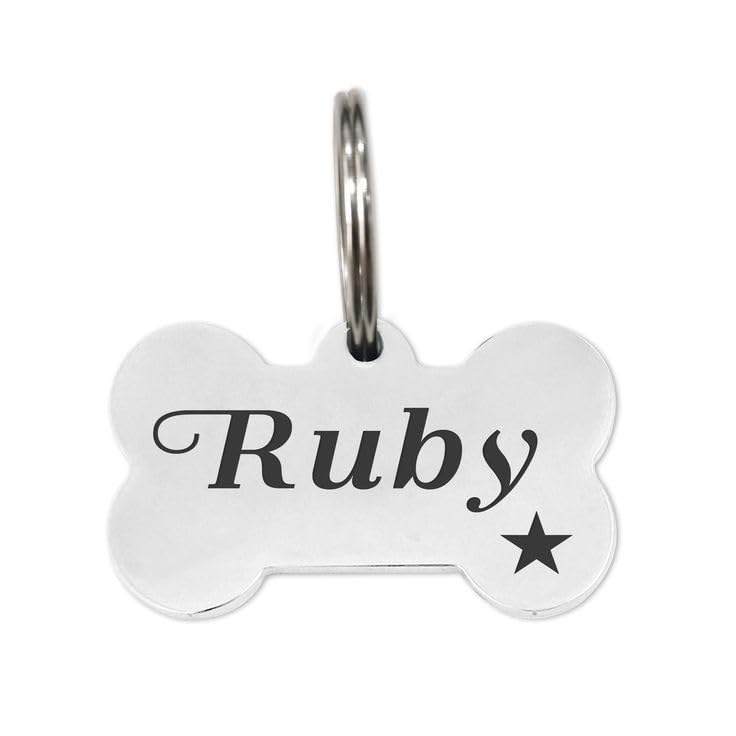 Furever Pet Store Customized Products Customized Pet ID Tag Personalize Black Laser Engraved Name Collar Tag for Your Loving Dog, Cat, Puppy, (Bone Shaped Thick High Grade Stainless Steel) (Small) (B0D2JB9VLY) Amazon Price History, Amazon Price Tracker