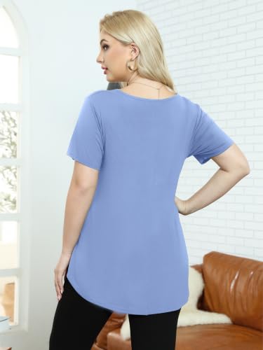 Image of BELAROI Women Plus Size Tops V-Neck Tunics Shirts