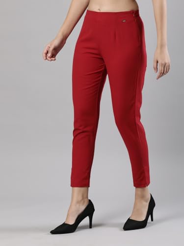 Image of Femmora Comfortable Fit Solid Straight Pant, Breathable Cotton Fabric with Side Zip Button Closure, for Women, Pack of 1