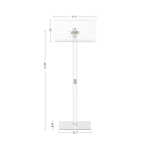 HMYHUM Acrylic Podium Stand, 17.7" L x 13" W x 42.3" H, Medium by HMYHUM - Used condition - Image 3